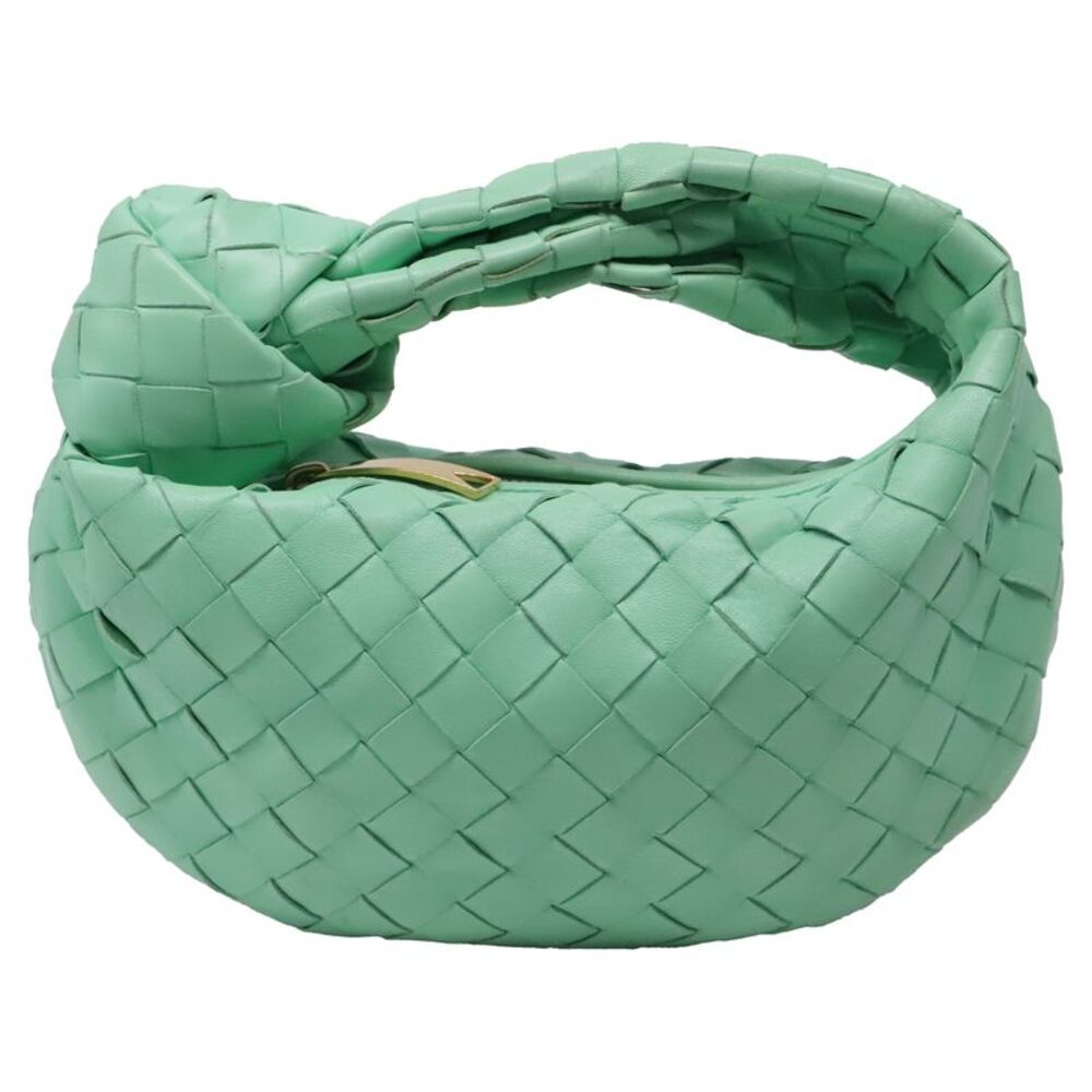 Bottega Veneta Mini Jodie Woven Hobo Bag in Green Leather
